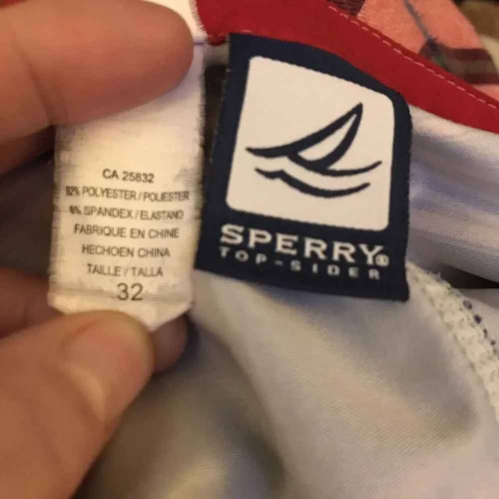 Sperry Board Shorts Top-Sider Size 32 Men's Multicolor Striped Swim Trunks